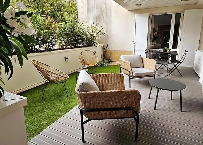 Arcarêve - Grand Deluxe Avec Terrasse, Jardin Et Accès Par La Résidence * Arcachón